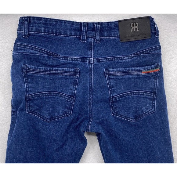 Moderno Men’s Jeans Blue Slim Fit Size 30x30 Pants Dark Wash MJAD016 Mid-Rise - Picture 6 of 12